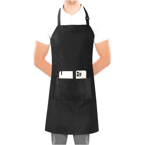 Utopia Kitchen 2 Pack Bib Apron, Adjustable with 2 Pockets, Water and Oil Resistant, Cooking Kitchen Chef Apron for Women Men