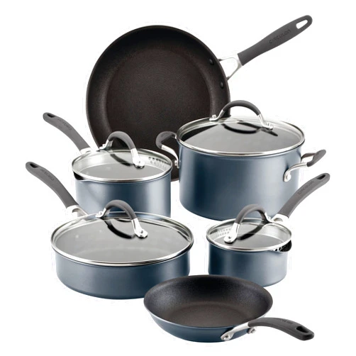 Circulon A1 Series with ScratchDefense Technology Nonstick Induction Cookware/Pots and Pans Set, 10 Piece - Graphite