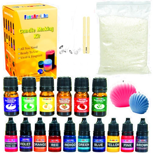 FansArriche Candle Making Kit, Candle Making Supplies for Adults, Full Set DIY Crafts Starter 2lb Soy Wax Candle Making Kit, Perfect as Home Decorations