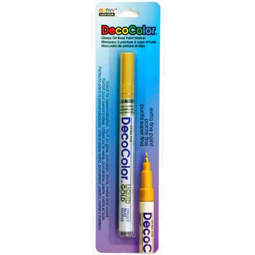 Uchida 120-C-GLD Marvy Deco Color Liquid Extra Fine Paint Marker, Gold