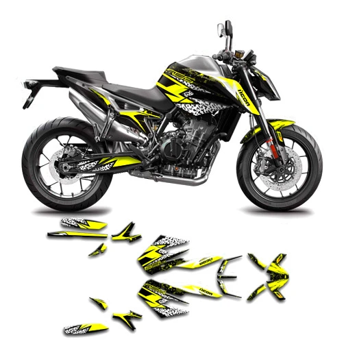 Kungfu Graphics Custom Decal Kit for 2017 2018 2019 2020 2021 2022 790(Excude seat Cowl Stickers), KTDK7917N009-KR