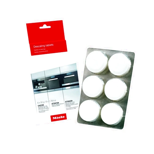 Miele Descaling Tablets for Coffee Machines, Steam Ovens, Ovens, Ranges, 6 count