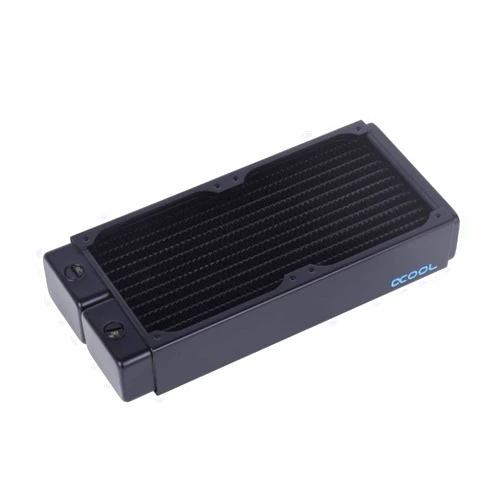 Alphacool NexXxos XT45 Full Copper 240mm Radiator V.2, 120mm x 2, Dual Fan, Black