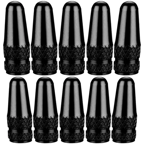 SAMIKIVA (10 Pack Bike Presta Valve Stem Caps, Chrome Anodized Aluminum, Use On Presta French Valves, Dust caps for MTB Road Racing Bicycle, Rocket Style