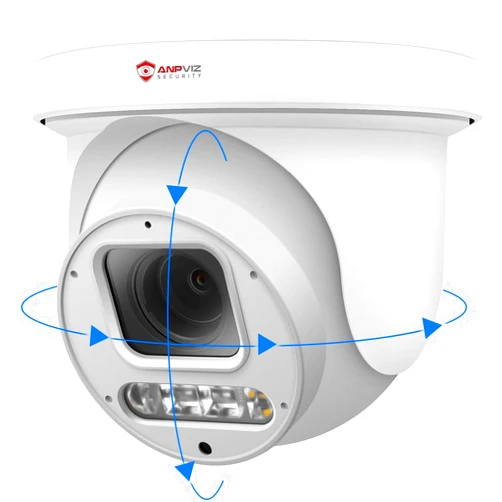 Anpviz 4K 8MP PoE PTZ Camera Outdoor, 5X Optical Zoom 2.7~13.5mm Lens, Pan 280° Tilt 90° IP Security Camera Human Vehicle Detection, Spotlight&Sound Alarm, 2 Way Talk, SD Card Slot, IP66 (U Series)