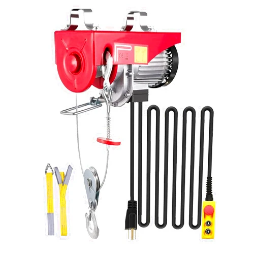 Happybuy 880 LBS Lift Electric Hoist, 110V Electric Hoist, Remote Control Electric Winch Overhead Crane Lift Electric Wire Hoist for Factories, Warehouses and Goods Lifting