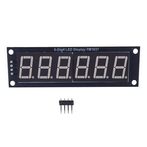 LiebeWH 6 Digit 7 Segment Display Module LED Display Digital Tube Module TM1637 Driver Tube Clock Display with Pin Header 5V