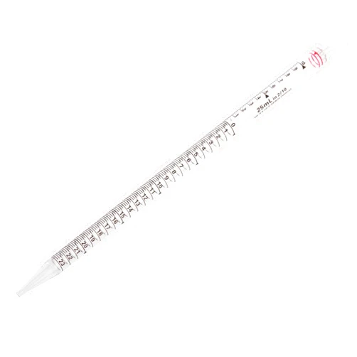 Celltreat FabLabFL4019 25 mL Pipet (Pipette), Sterile, Individually Wrapped in Paper/Plastic Wrapper, 50 per Bag, 25 mm, Polystyrene, Clear (Pack of 200)