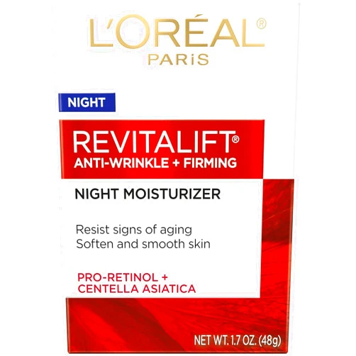 L'Oreal Paris RevitaLift Anti-Wrinkle Firming Night Cream, 1.7 Ounces Single pack