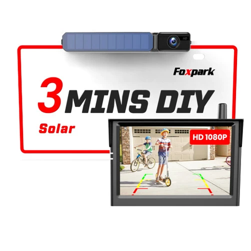Foxpark Solar Wireless Backup Camera HD 1080P 5