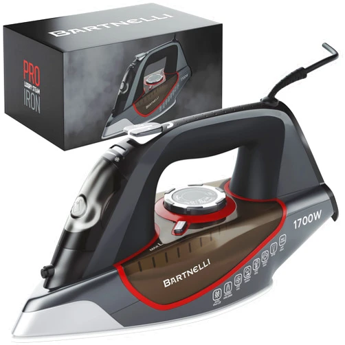 Bartnelli Pro Luxury Steam Iron for Clothes | New Powerful Steam Technology | Non-Stick Ceramic Soleplate, 1700 Watts with 3-Way Auto Shut Off, Premium Built Quality & Durability