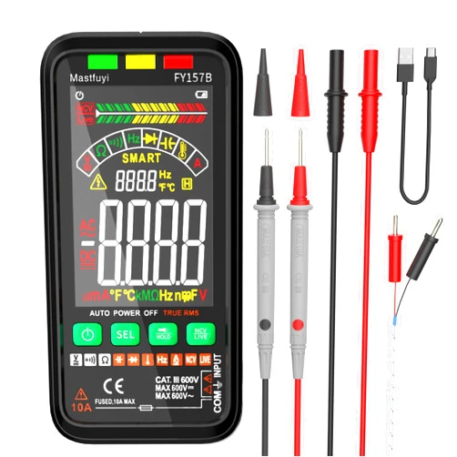 Mastfuyi Multimeter Digital, Rechargeable Electrical Tester, NCV Intelligent Multi Tester, TRMS 6000, Overload Protection, Auto-ranging, Voltage, Current, Capacitance, Continuity, Frequency,Resistance