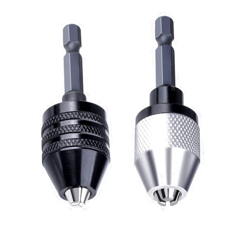 Hymnorq Keyless Mini 3-Jaw Drill Chuck Screwdriver Adapter with Quick-change 1/4