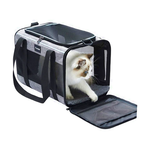 Vceoa 19x12x12 Inches Cat, Dog Carrier for Pets Up to 22 Lbs, Soft-Sided Cat Bag Animal Carriers Travel Puppy Carry As a Toy of Fabric Pet Home