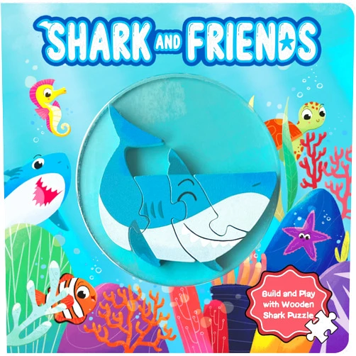 By Elisa Varetti (Illustrator) Little Hippo Books Shark and Friends | Interactive Toddler Toy and Book with Wooden Puzzle for Kids and Baby | Ocean Shark Puzzle Wooden Toy Plus ... Ocean Animal Baby Book with Wooden Toy Puzzle