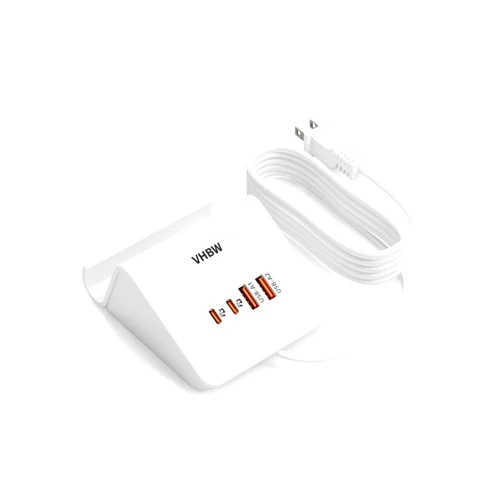 VHBW 45W USB C Charger, 4 Ports GaN Fast Charger Station for Multiple Devices iPhone 15/15pro/14/13/12, Samsung Galaxy, MacBook Pro/Air, iPad, Laptops, Dell XPS (45W 6FT White)