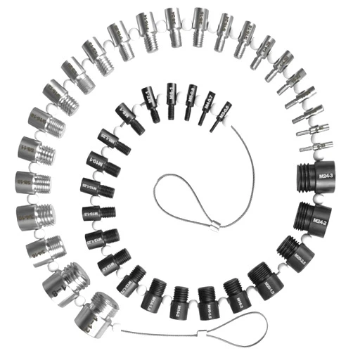 Manalete Nut and Bolt Thread Checker 44 Male/Female Thread Gauges (23 SAE/Inch & 21 Metric) Nut and Bolt Thread Size Checker Thread Identifier Gauges for Quickly Identify and Verify