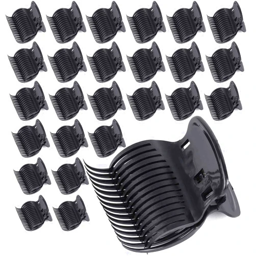 Tbestmax 24 Hot Roller Clips for Hair Curler Claw Clip Replacement Hair Section Styling for Women Girls Black