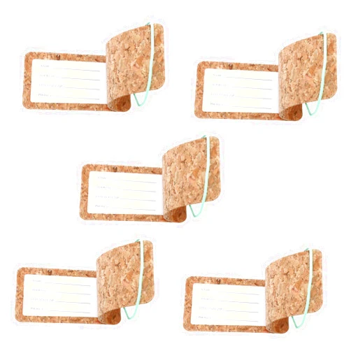 AKOOSY 5Pcs Luggage Tags Multifunctional Baggage Suitcase Labels with Loops for Air Travel and Easy Identification