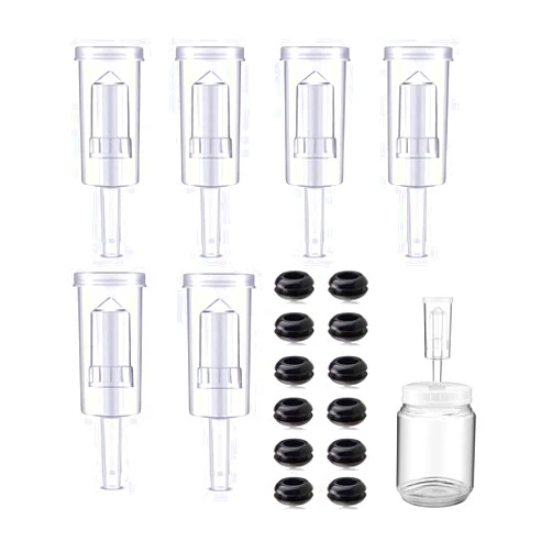 XILEWHZF Airlock Set for Fermentation,12 Pieces Silicone Grommets and 6 Pieces Plastic Airlock for Preserving,Brewing, Beer, Wine,Making Wine, Fermenting Sauerkrau, Kimchi