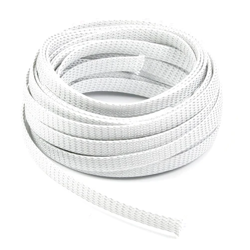 Othmro 32.8ft Length Expandable PET Flexible Braided Cable Sleeves 0.39in Width Wire Loom Sleeving and Organizer Flexible Wire Mesh Sleeves for TV Audio PC Computer Cords from Pet Chewing Silver White