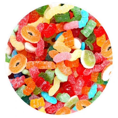 The Hampton Popcorn Company Assorted Gummy Mix Candy, 2lb Bulk Bag, Gummy Bears, Assorted Sour Bears, Gummy Rings, Sugared Bears, Gummy Candy Bulk, The Hampton Popcorn & Candy Company
