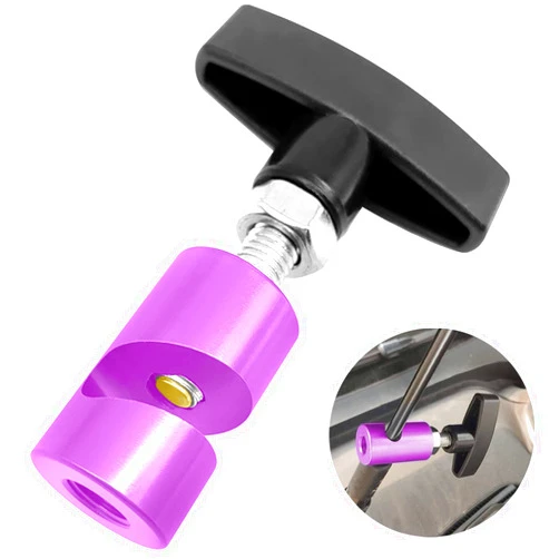 ZKTOOL Lift Support Clamp with Brass Core Protection, Purple Hood Strut Clamp and Spark Plug Caliper 2-in-1 Tool, 12mm Spark Plug Gap tool, Hood Lift Support Clip, Car Hood Clamp for Universal…