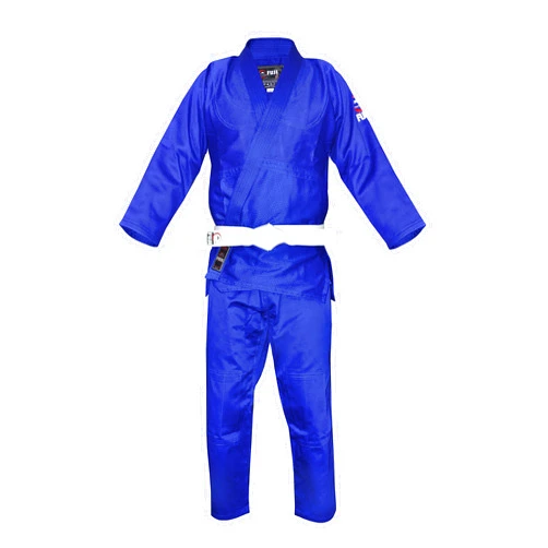 FUJI Single Weave Judo Gi Uniform With Size 0 White Belt - Kids & Adults Cotton Training Gi for Judo
