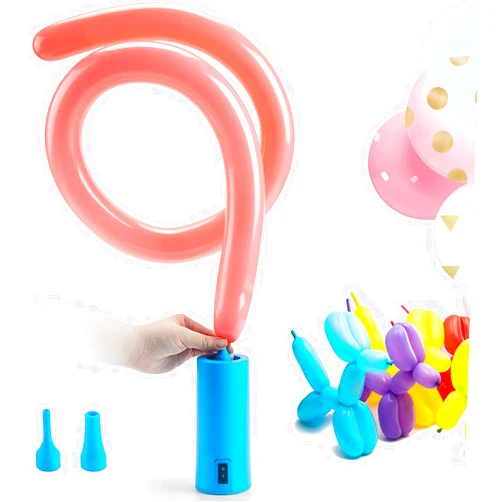 Birodeko Electric Air Balloon Pump - 260 Balloon Pump Air Inflator Party Air Blower Pump for All Balloons | Great for Long Animal Twisty Curly Balloon, Foil Balloons (Sky Blue)