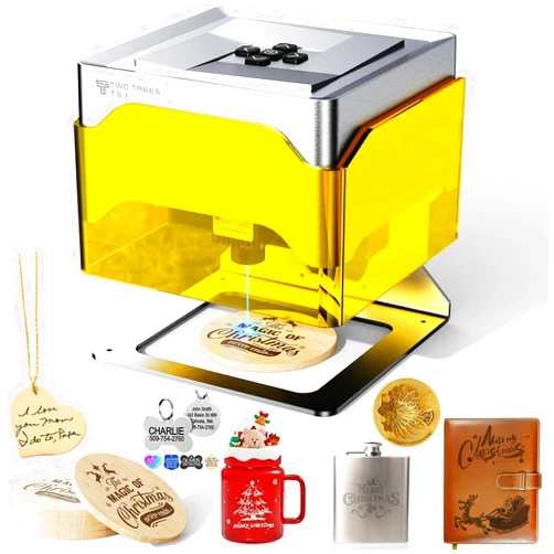 Twotrees TS1 Mini 3000mW Laser Engraver,Portable Laser Engraving Machine,Lase Cutter,3000mm/min Speed,80x80x30 mm Working Area,Laser Engraver Machine