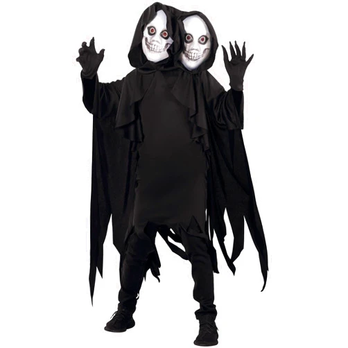 Morph Ghoul Costume Kids, Scary Ghost Face Costume, Demon Outfit for Boys, Halloween Dress Up Fun