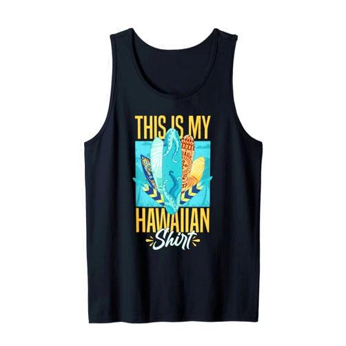 InGENIUS Aloha & Tropical Costume Shirts & Gifts This Is My Hawaiian Shirt Tropical Luau Costume Party Tank Top