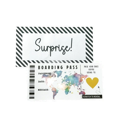 Mermaid Marys be a Mermaid and Make Waves Personalised Travel Ticket | Customised Boarding Pass | Gift for a Surprise Holiday | Scratch to Reveal gift | Birthday Travel Voucher | Travel present