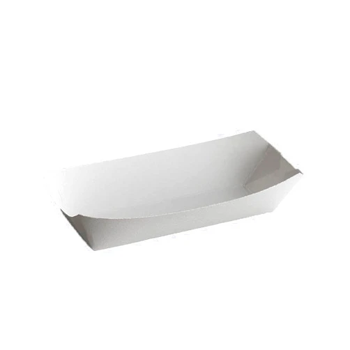 Angel's Peel Lounge Paper Hot Dog Tray- Disposable Serving Tray Ideal for Festival, Hot Dog Trays Carnival and Concession Stand-Heavy Duty, Grease Resistant (White)