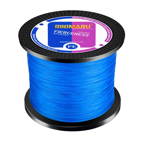 RIKIMARU Braided Fishing Line Abrasion Resistant Superline Zero Stretch&Low Memory Extra Thin Diameter 327-1094 Yds, 4-180LB