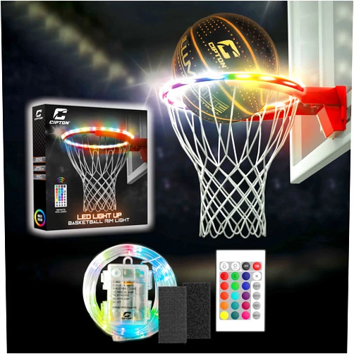 Cipton Basketball, LED Light Up Basketball, Official Size 29.5 Inch Indoor and Outdoor Basketball, Perfect for Outdoor Games, Basketball Pump Included, Composite Leather Basketball