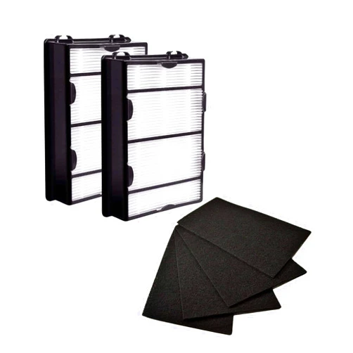Nispira True HEPA (2) + Carbon Pre Filter Replacement (4) Compatible with Holmes Air Purifier HAPF600 HAPF600D HAPF600D-U2 Filter B