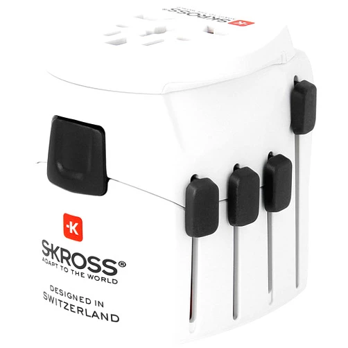 Skross PRO World Travel Adapter With Ground Plugs