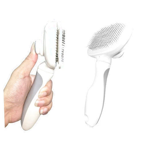 PAKEWAY Self Cleaning Slicker Brush, Grooming Brush for Cat Dog, Dog Brush for Shedding, Deshedding Brush, Gently Removes Loose Undercoat, Mats Tangled & Tangled Hair