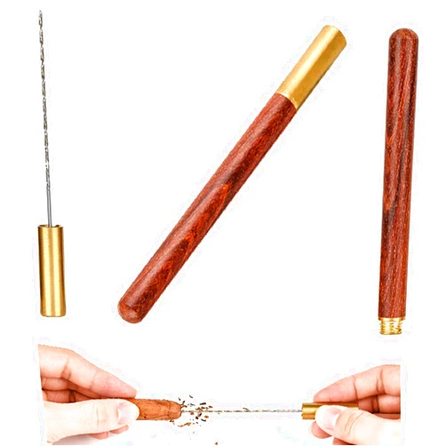 MOYODOR Cigar Draw Enhancer Tool QBOSO Travel Cigar Draw with Wooden Case,Getting More 30% Benefit for Each Shot. (Simple)