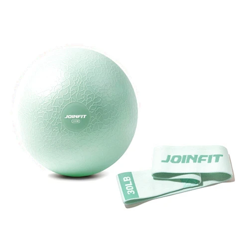 JOINFIT Pilates Ball with Resistance Bands Set, Yoga Ball 8 Inch Core Ball, Small Exercise Ball for Pilates, Yoga, Core Training, Physical Therapy, Balance, Stability, Stretching