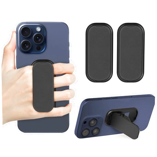 CISID Phone Grip, Elastic Silicone Strap Phone Finger Holder Cell Phone Holder for Hand Phone Pop Grip Gripper for Back of Phone Suitable for iPhone Samsung and Most Smartphones, Black Black