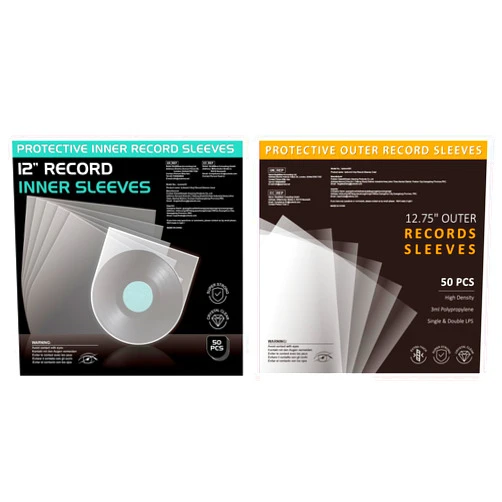 OPULA 50Pcs outer record sleeves + 50Pcs inner record sleeves, Vinyl Record Storage