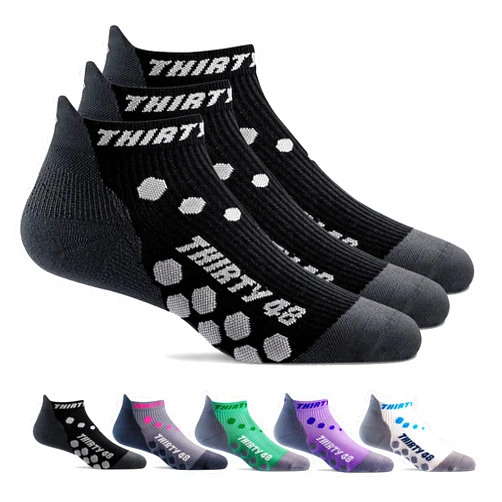 Thirty48 Compression Low Cut Running Socks for Men and Women | 15-20mmHg Compression