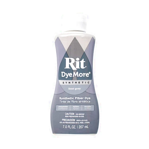 Craft County Synthetic Rit Dye More Liquid Fabric Dye – Wide Selection of Colors – 7 Ounces - Frost Gray
