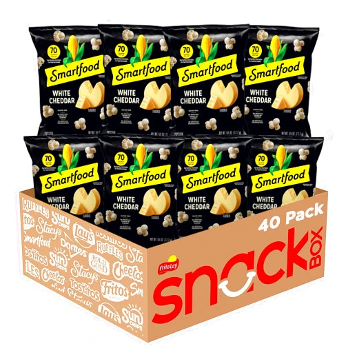 Smartfood Popcorn, White Cheddar, 0.625 Ounce (Pack of 40)
