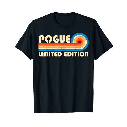 Customized Last Name Gifts Matching Family Team POGUE Surname Retro Vintage 80s 90s Birthday Reunion T-Shirt