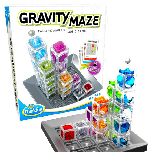ThinkFun Gravity Maze Marble Run Brain Game and STEM Toy - Award-Winning Educational Toy for Kids 8+ | Spatial Reasoning Skill Development | Engineering and Building Game | 60 Logic Puzzles