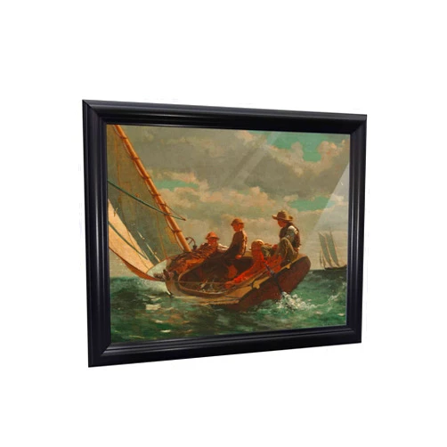 Crossroads Home Décor Breezing Up - A Fair Wind Framed Wall Art by Winslow Homer, Great Sailboat Decor for Kitchen or Livingroom 2470B
