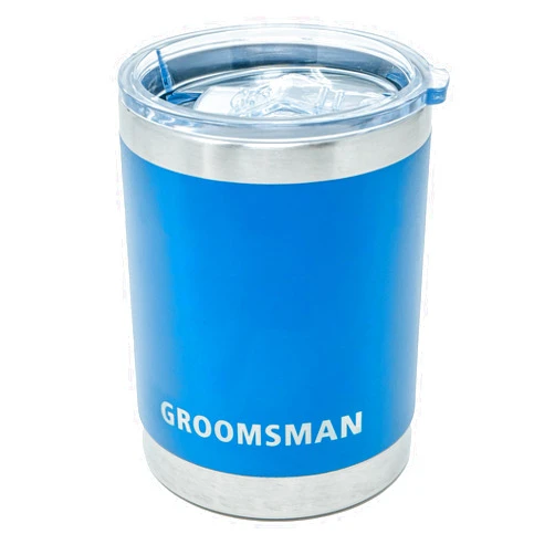 WYMM Groomsmen gifts- set of 3 Groomsman 10oz stainless steel tumblers/Mugs for hot or cold drinks- For bachelor party gifts from the groom, or as a gift for the groom from the bride